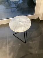 Table basse ronde  en marbre blanc, Huis en Inrichting, Ophalen, Minder dan 50 cm, Rond, Zo goed als nieuw