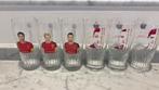 6 Jupiler glazen, Verzamelen, Biermerken, Ophalen, Nieuw, Glas of Glazen, Jupiler