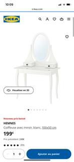 Coiffeuse IKEA, Comme neuf, 100 à 150 cm, Moins de 100 cm, Verre