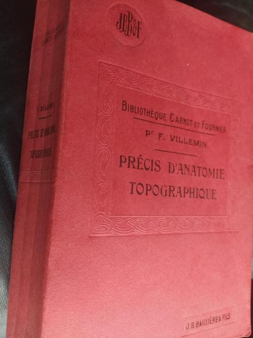 boek: précis d'anatomie topographique; Pr. F. Villemin, Boeken, Wetenschap, Gelezen, Natuurwetenschap, Verzenden