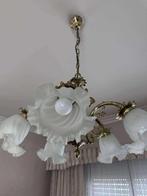 Luster met 5 armen (Victoriaanse stijl), Huis en Inrichting, Ophalen, Gebruikt, Glas, Victoriaans