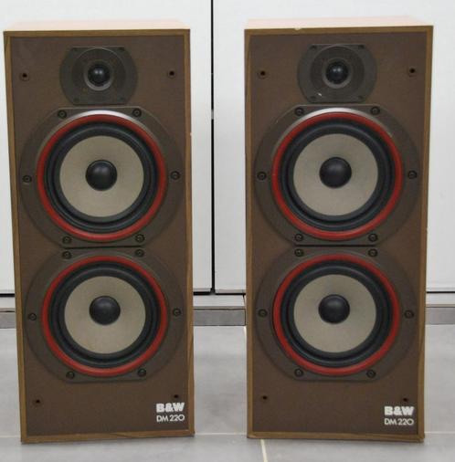 B&W  DM220 en DM110 in bruin apart te koop/beluisteren, Audio, Tv en Foto, Luidsprekerboxen, Zo goed als nieuw, Front, Rear of Stereo speakers