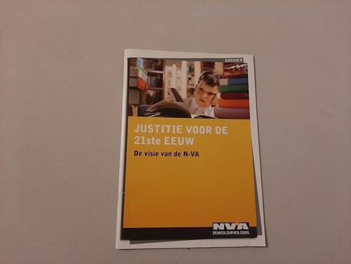 Justitie voor de 21ste eeuw van NVA (60 blz.), Boeken, Geschiedenis | Nationaal, Ophalen of Verzenden