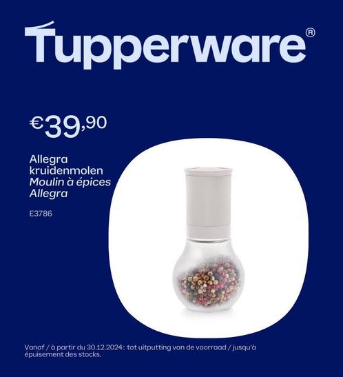 Tupperware kruidenmolen, Huis en Inrichting, Keuken | Tupperware, Nieuw, Overige typen, Wit, Ophalen of Verzenden