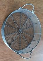 ronde fruitmand in verzinkt metaaldraad, gelast en spandraad, Ophalen, Overige materialen, Mand, Rond