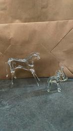 Paard en olifant in glas, Antiek en Kunst, Antiek | Glaswerk en Kristal, Ophalen