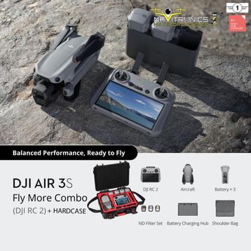 DJI AIR 3S RC2 FLY MORE COMBO INCL DRAAGKOFFER beschikbaar voor biedingen