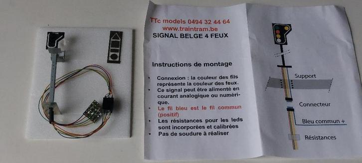 SNCB/NMBS TTC MODELS SIGNAL 4 FEUX *HO, Hobby & Loisirs créatifs, Trains miniatures | HO, Neuf, Locomotive, Autres marques, Envoi