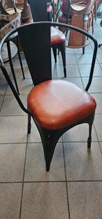 Industrieel caféstoelen / bistrostoelen – metaal & lederlook, Ophalen, Metaal