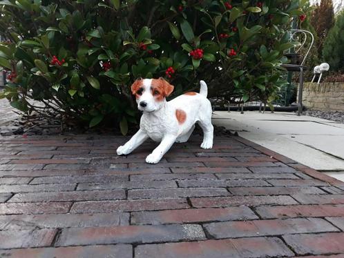 Jack Russel Wakend Bruin Wit, Tuin en Terras, Tuinbeelden, Nieuw, Dierenbeeld, Overige materialen, Ophalen of Verzenden