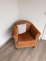 Fauteuil en cuir, 75 à 100 cm, Enlèvement, Utilisé, Bois