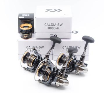 3x Daiwa Caldia SW 8000-H + 1x reservespoel beschikbaar voor biedingen