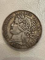 5 zilveren pesetas peru, Ophalen, Zilver