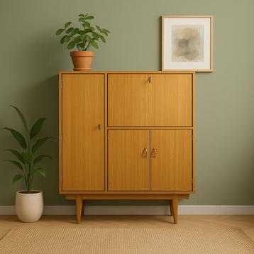Prachtige vintage barkast, Enlèvement ou Envoi, Utilisé, Autres essences de bois, Vintage