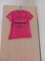 Roze t-shirt met opdruk maat 134/140, zeer goede staat, Ophalen of Verzenden, Zo goed als nieuw, Meisje, Shirt of Longsleeve