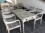 Teak tafel + 4 x stoel - zeer goede staat - Leopoldsburg, Tuin en Terras, 4 zitplaatsen, Teakhout, Ophalen of Verzenden, Tuinset