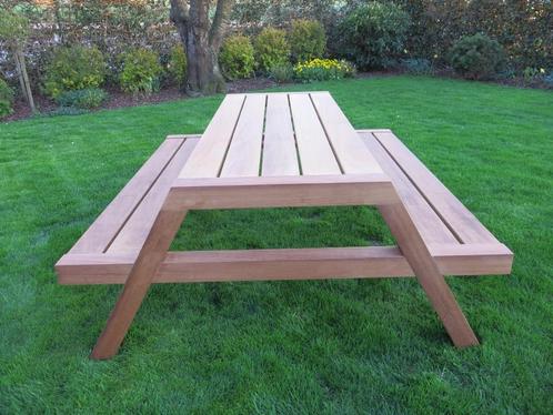 Te koop  moderne teak pikniktafel, Tuin en Terras, Picknicktafels, Nieuw, Rechthoekig, Ophalen