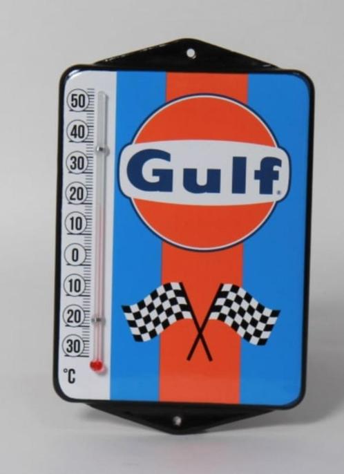 Gulf emaille reclame thermometer en veel andere modellen, Collections, Marques & Objets publicitaires, Neuf, Ustensile, Enlèvement ou Envoi