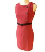 (73) -robe femme t. 38 rouge et noir, Kleding | Dames, Jurken, Maat 38/40 (M), Ophalen of Verzenden, Zo goed als nieuw, Knielengte