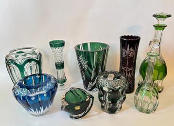 VAL ST LAMBERT  Vases • Coupes • Carafes beschikbaar voor biedingen