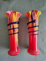 Set vazen Art-Deco Tjechisch spatterglas, Antiek en Kunst, Ophalen