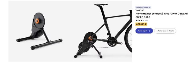 Home Trainer D500, Sports & Fitness, Cyclisme, Comme neuf, Autres types, Enlèvement