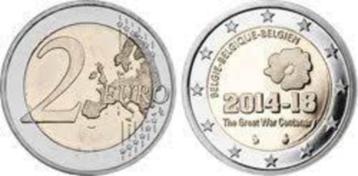 2 euro 100ste verjaardag van de oorlog van 1914-18 beschikbaar voor biedingen