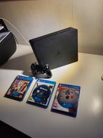 PS4 SLIM + 3 SPELLEN, Games en Spelcomputers, Spelcomputers | Sony PlayStation 4, Ophalen, Zo goed als nieuw