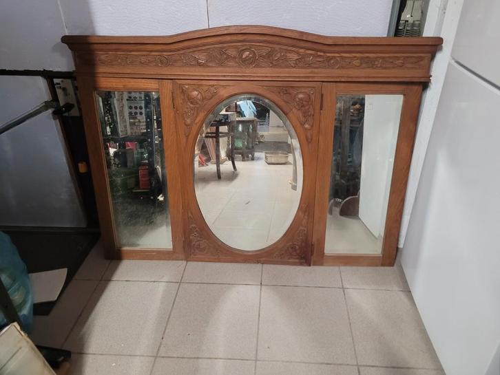 Art deco-spiegel in drieluik, Antiek en Kunst, Antiek | Spiegels, Ophalen