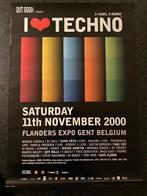 Poster I Love Techno 2000, Collections, Comme neuf, Enlèvement ou Envoi