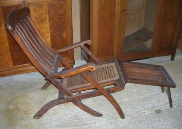 Antiek houten Deckchair      beschikbaar voor biedingen
