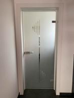 Glazen binnendeur modern, Doe-het-zelf en Bouw, Ophalen, 80 tot 100 cm, Binnendeur, 200 tot 215 cm