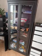 Ikea Billy Boekenkast met vitrinedeuren (echte hout), Huis en Inrichting, Kasten | Boekenkasten, Ophalen, Teakhout, 50 tot 100 cm