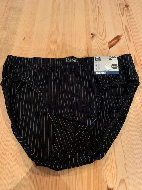 SPLINTERNIEUWE set van 2 slips zwart/wit gestreept, Kleding | Heren, Ondergoed, Slip, Zwart, Ophalen of Verzenden