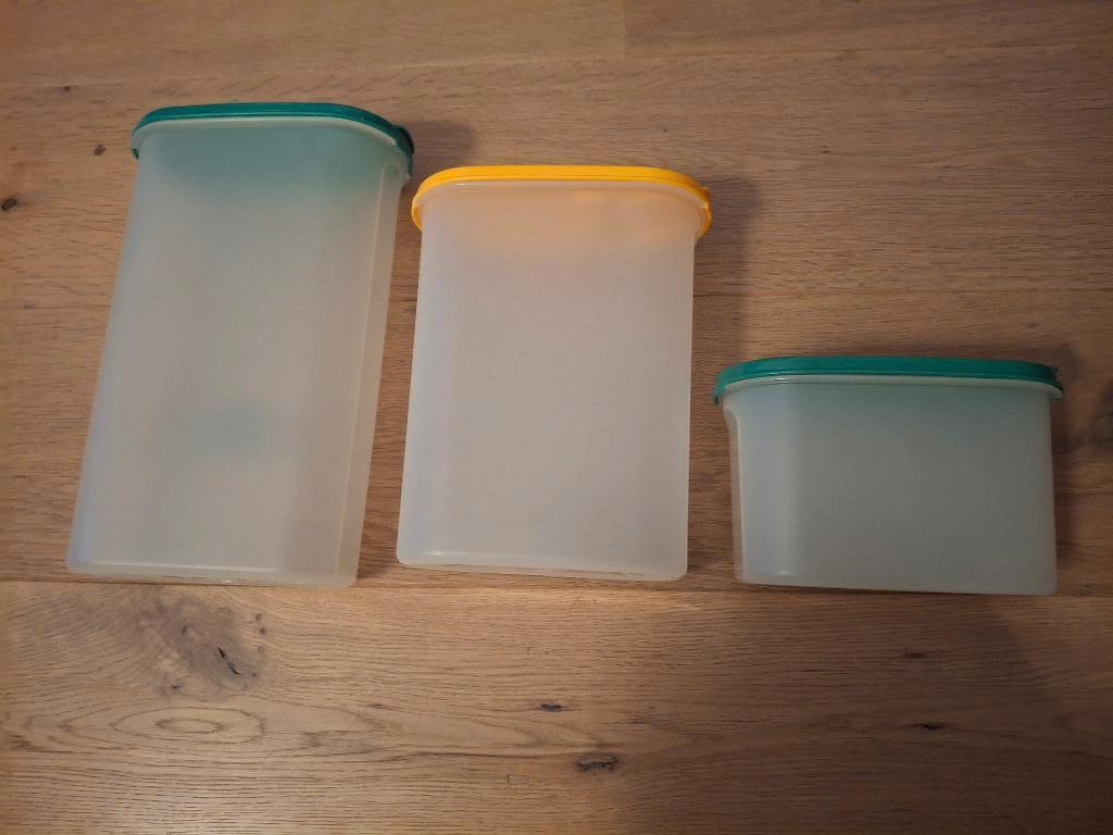 3 ruimtespaarders tupperware mooie en goede staat, Huis en Inrichting, Keuken | Tupperware, Ophalen of Verzenden