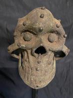 Tête de Squelette Tiv en bronze du Nigéria., Ophalen of Verzenden, Brons