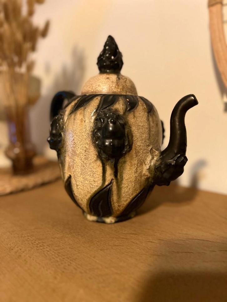 Prachtige Belgische theepot handgemaakt '50 Sylvain Sttublet, Antiek en Kunst, Antiek | Keramiek en Aardewerk, Ophalen of Verzenden