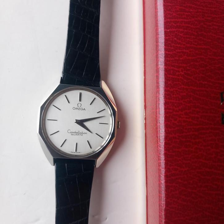 Omega Constellation Vintage Octagon Silver Quartz, Handtassen en Accessoires, Horloges | Heren, Zo goed als nieuw, Omega, Ophalen of Verzenden