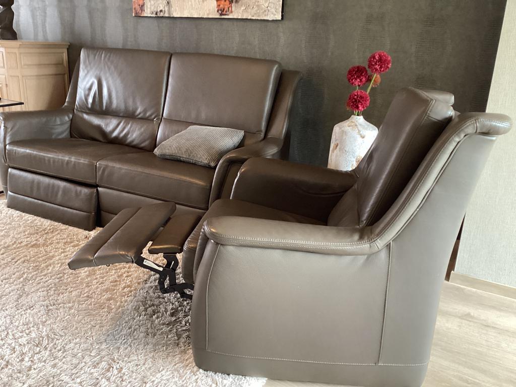 Salon, Maison & Meubles, Canapés | Coins salons complets, Utilisé, Cuir, Enlèvement