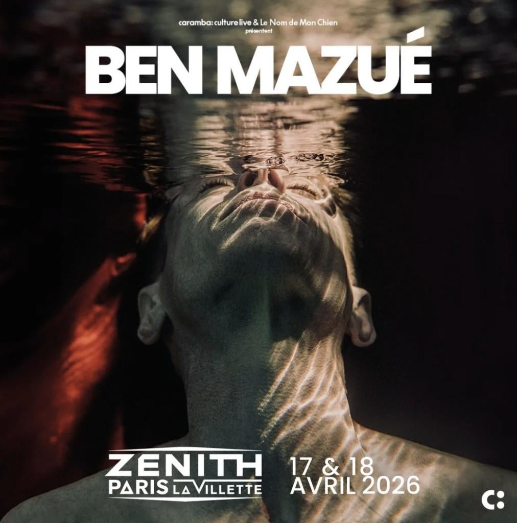 Places de concert BEN MAZUE - Paris - 17 et 18/04/2026, Tickets & Billets