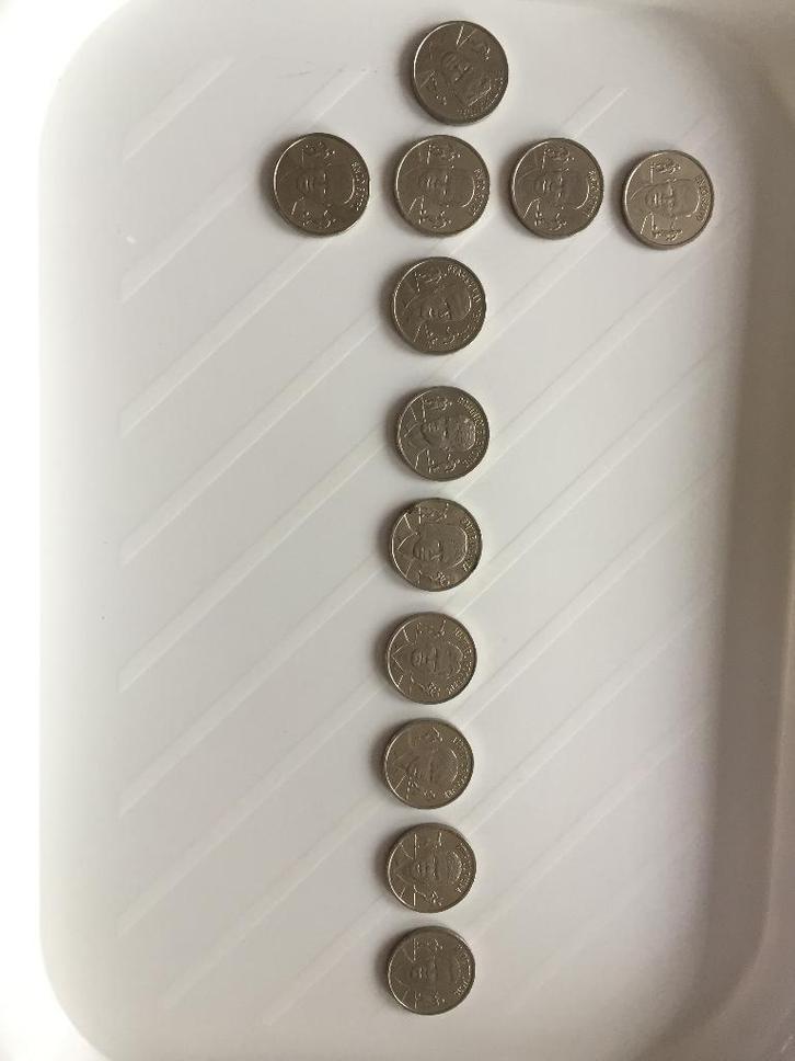 12 munten kbvb – urbsfa, Verzamelen, Sportartikelen en Voetbal, Ophalen