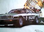 POSTER Affiche Racing JAGUAR XJS V12 TWR #1 + Tête de JAGUAR, Enlèvement ou Envoi