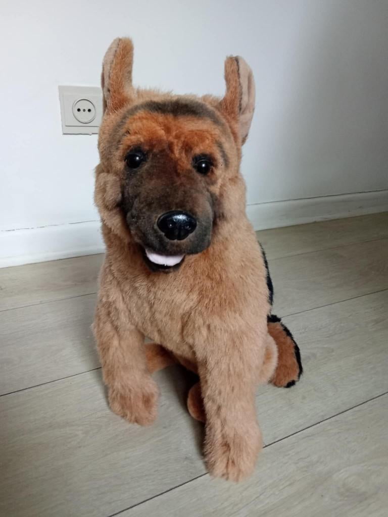 Grande peluche chien berger, Enlèvement ou Envoi, Comme neuf, Chien