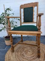 Fauteuil ancien en bois sculpté., Moins de 75 cm, Comme neuf, Enlèvement, 50 à 75 cm