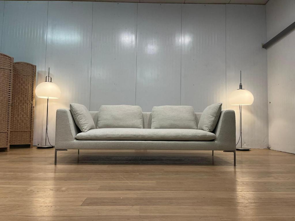 B&B Italia Charles 3-Zits Opnieuw Stofferen €2.850, Nieuw, Ophalen of Verzenden, Rechte bank, Bankstel Bank Zetels Sofa Hoekbank Design bank