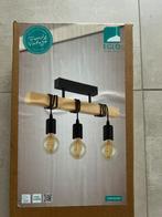 Eglo Townshend suspension vintage industriel noir & bois :, Enlèvement ou Envoi, Neuf, Bois