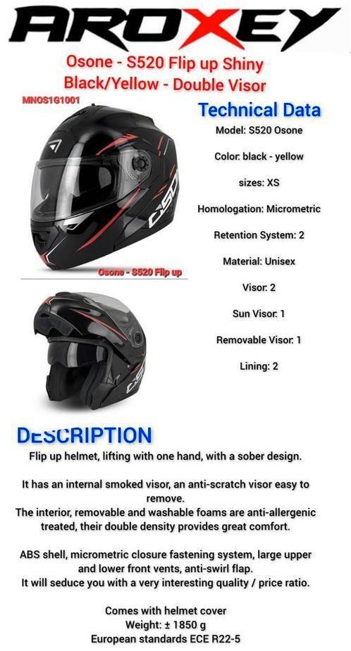 Modulaire motorhelm mat zwart/rood S520 NIEUW, Motoren, Kleding | Motorhelmen, Dames, Heren, Kinderen, S, Nieuw met kaartje, Verzenden
