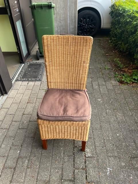 chaise de salle à manger, Maison & Meubles, Chaises, Utilisé, Cinq, Six Chaises ou plus, Osier ou Rotin, Brun, Enlèvement