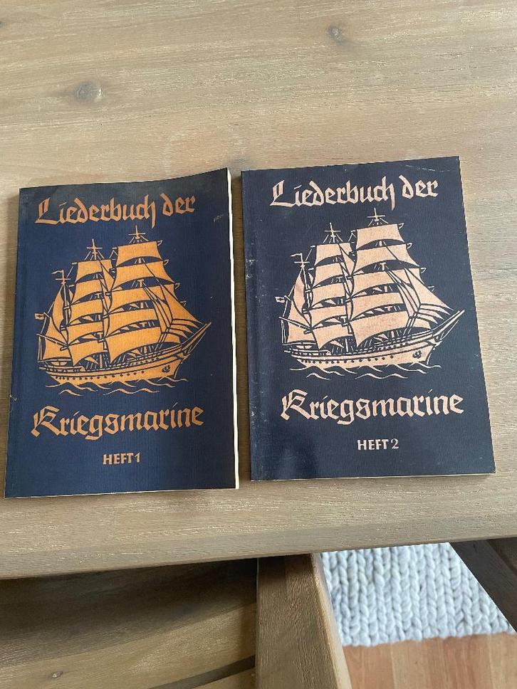 2 lieder boekjes Kriegsmarine 1940, Verzamelen, Militaria | Tweede Wereldoorlog, Marine, Boek of Tijdschrift, Ophalen of Verzenden
