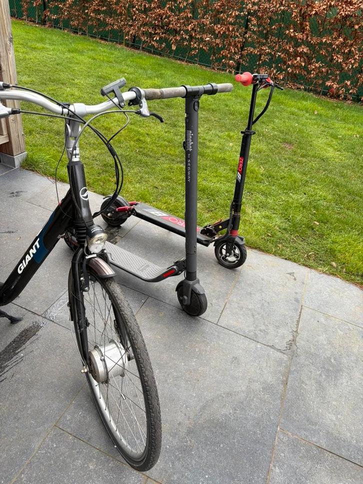 3 vélos électriques, trottinettes et trottinettes, Vélos & Vélomoteurs, Vélos | Vélos pliables, Comme neuf, Enlèvement ou Envoi